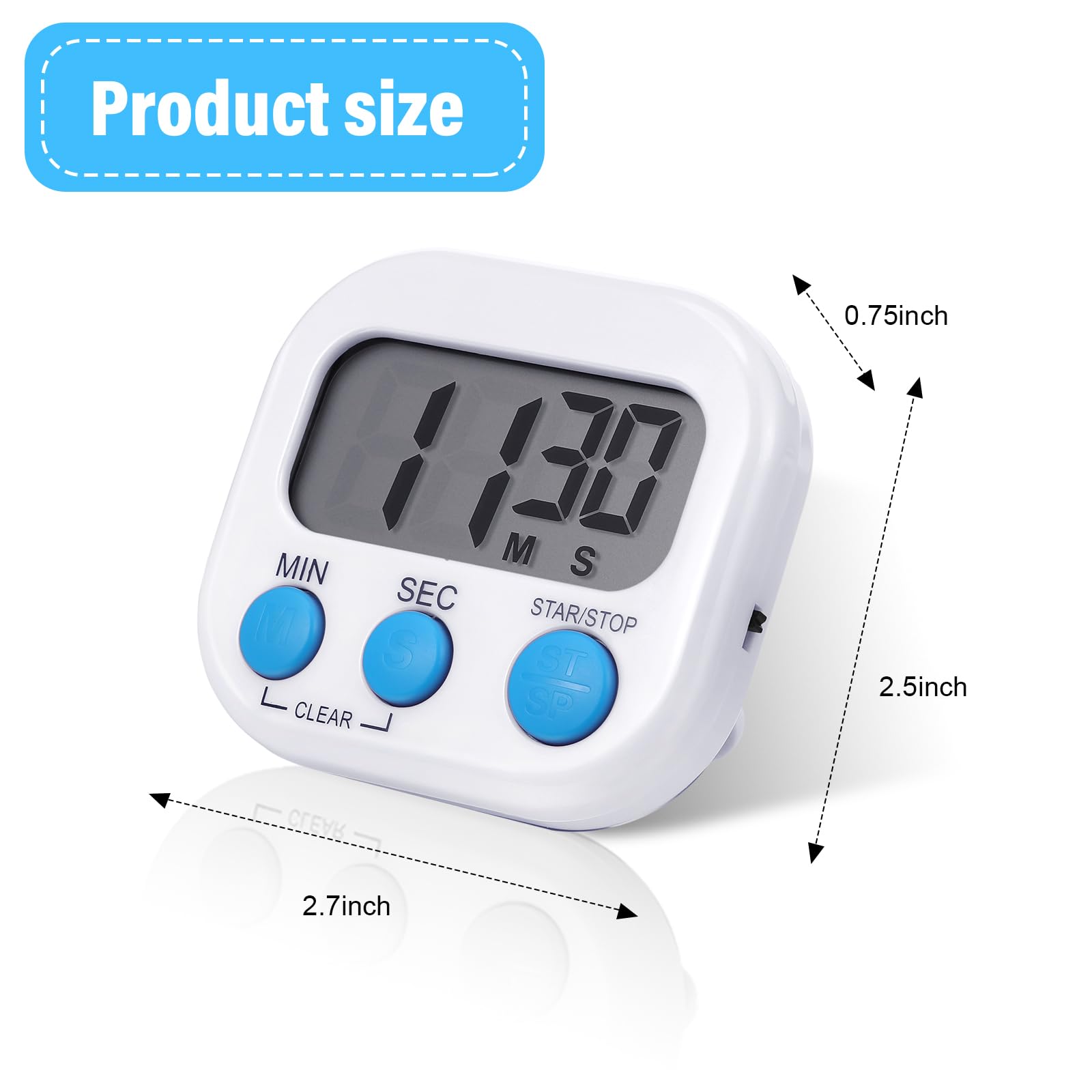 Amazon.com: Weewooday 12 Pcs Digital Kitchen Magnetic Timer